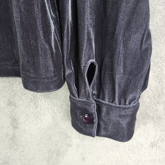 Womens Vintage Velvet Amanda Smith Shirt Button-Up Stretch Long Sleeve Size XL - Picture 3 of 12